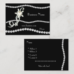 Visite Carte de profil Affaires Ornements Perles Bijoux (