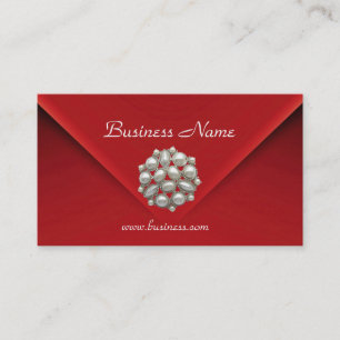 Visite Carte de profil Affaires Riche Rouge Velours Perle