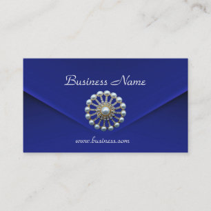 Visite Carte de profil Affaires Riche Velours Bleu Perles