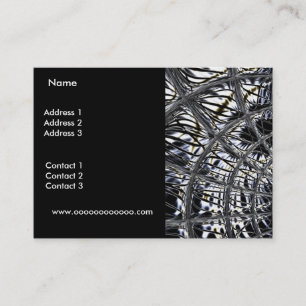 Visite Carte de profil Affaires Tissage Argent Noir