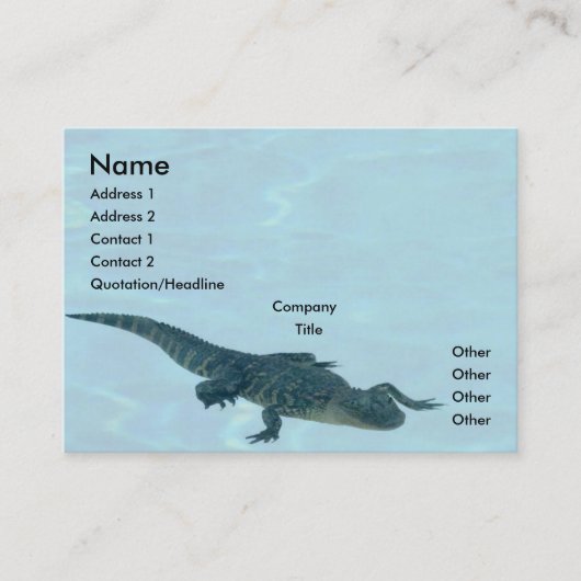 Visite Carte de profil Alligator (Devant)