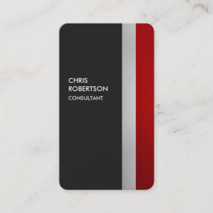 Visite Carte de profil arrondie couleur gris rouge