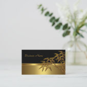 Visite Carte de profil Asian Black Gold Bamboo 2 (Debout devant)