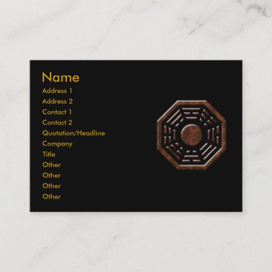 Visite Carte de profil Bagua (Devant)