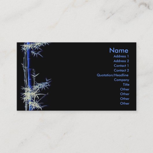 Visite Carte de profil Bambou (Devant)
