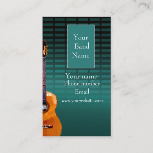 Visite Carte de profil - bande de musique (Devant)