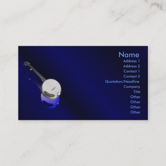 Visite Carte de profil Banjo (Devant)