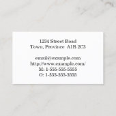 Visite Carte de profil Barrister simple (Dos)