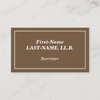Visite Carte de profil Barrister simple