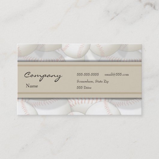 Visite Carte de profil - base-ball (Devant)