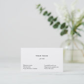 Visite carte de profil blanc simple et cool (Debout devant)
