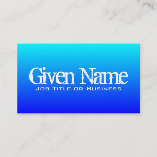 Visite Carte de profil bleu Aqua (Devant)