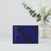 Visite Carte de profil bleue (Debout devant)