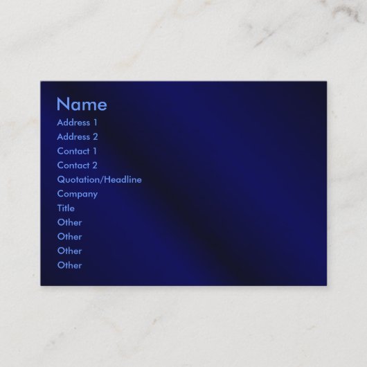 Visite Carte de profil bleue (Devant)