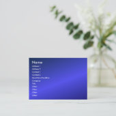 Visite Carte de profil bleue (Debout devant)