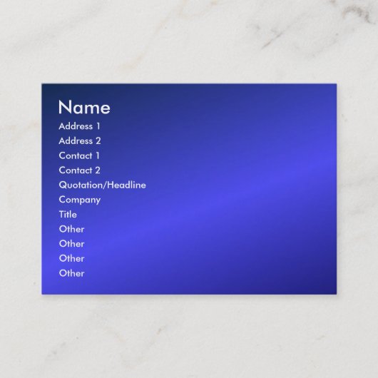 Visite Carte de profil bleue (Devant)