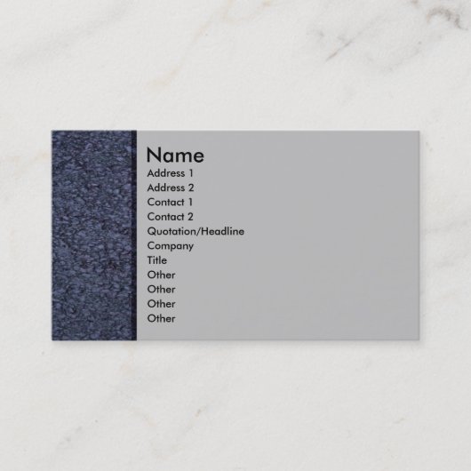 Visite Carte de profil Blue Sandstone (Devant)