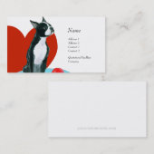 Visite Carte de profil - Boston Terrier (Devant / Derrière)