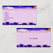 Visite Carte de profil Bright Night (Devant / Derrière)