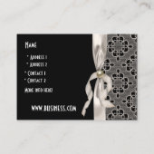 Visite Carte de profil Business Art Nouveau dentelle Bow (Dos)