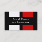 Visite Carte de profil Business Black Red White Block (Dos)