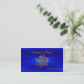 Visite Carte de profil Business Blue Gold Dragon 2 (Debout devant)