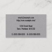 Visite Carte de profil Business Manager propre, simple et (Dos)