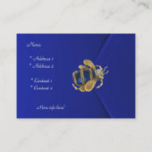Visite Carte de profil Business Rich Blue Velvet Beetle (Dos)