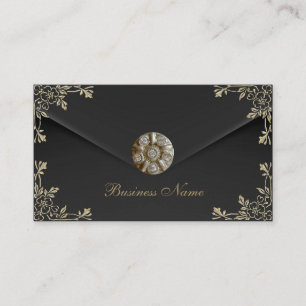 Visite Carte de profil Business Sepia Black Velvet Jewel