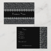 Visite Carte de profil Business Sequin Lace (48-037) (Devant / Derrière)