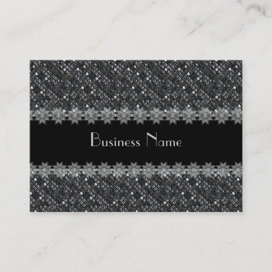 Visite Carte de profil Business Sequin Lace (48-037) (Devant)