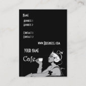 Visite Carte de profil Café Art Vintage Commerce Café (Dos)