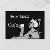 Visite Carte de profil Café Art Vintage Commerce Café (Devant)