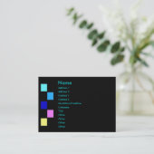 Visite Carte de profil Carré couleur (Debout devant)