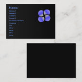 Visite Carte de profil Cercles bleus (Devant / Derrière)