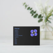 Visite Carte de profil Cercles bleus (Debout devant)