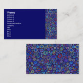 Visite Carte de profil Cercles multicolores (Devant / Derrière)