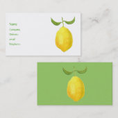 Visite Carte de profil citron (Devant / Derrière)