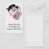 Visite Carte de profil Corbeau et Rose (Devant / Derrière)