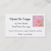 Visite Carte de profil Cosmos aquarelle (Devant)