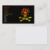 Visite Carte de profil d'affaires de crâne du feu (Devant / Derrière)
