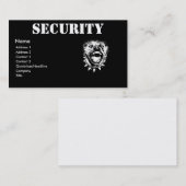 Visite Carte de profil d'affaires de sécurité (Devant / Derrière)