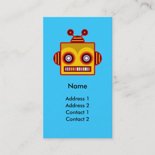 Visite Carte de profil d'amusement de robot d'abeille (Devant)