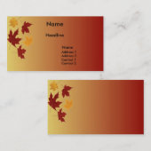 Visite Carte de profil d'automne (Devant / Derrière)