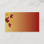 Visite Carte de profil d'automne (Dos)