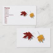 Visite Carte de profil d'automne (Devant / Derrière)