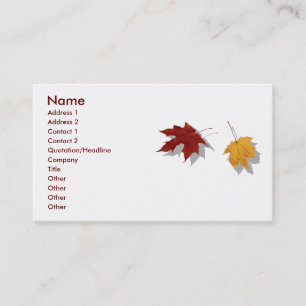 Visite Carte de profil d'automne