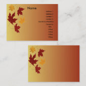 Visite Carte de profil d'automne (Devant / Derrière)