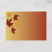 Visite Carte de profil d'automne (Dos)