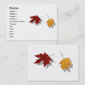 Visite Carte de profil d'automne (Devant / Derrière)